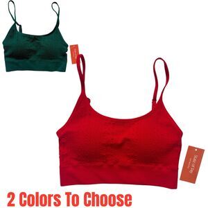 NWT State of Day Women's Cable Bralette Underwear Top Red or Green